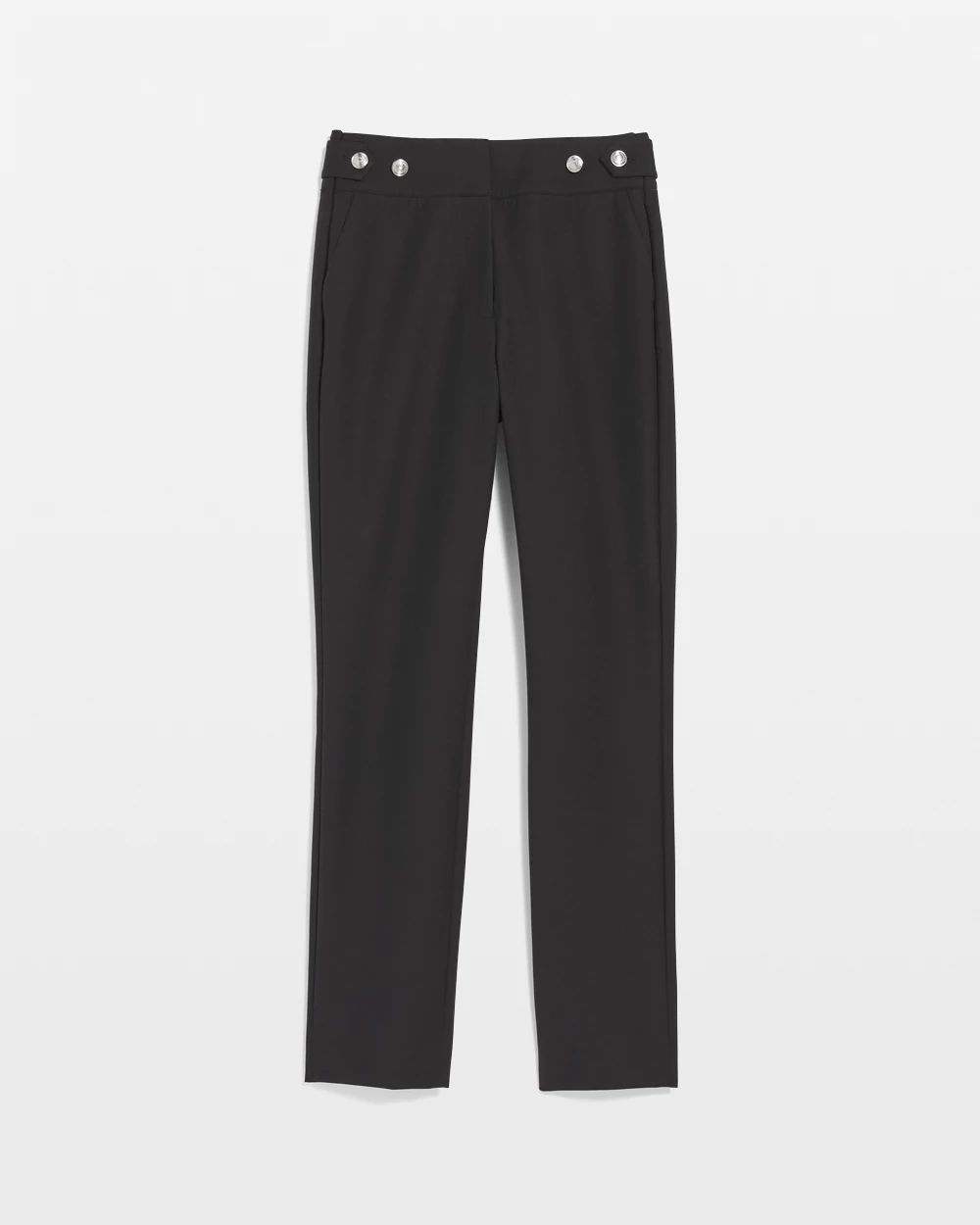 WHBM® Elle Slim Button-Tab Ankle Pant | White House Black Market